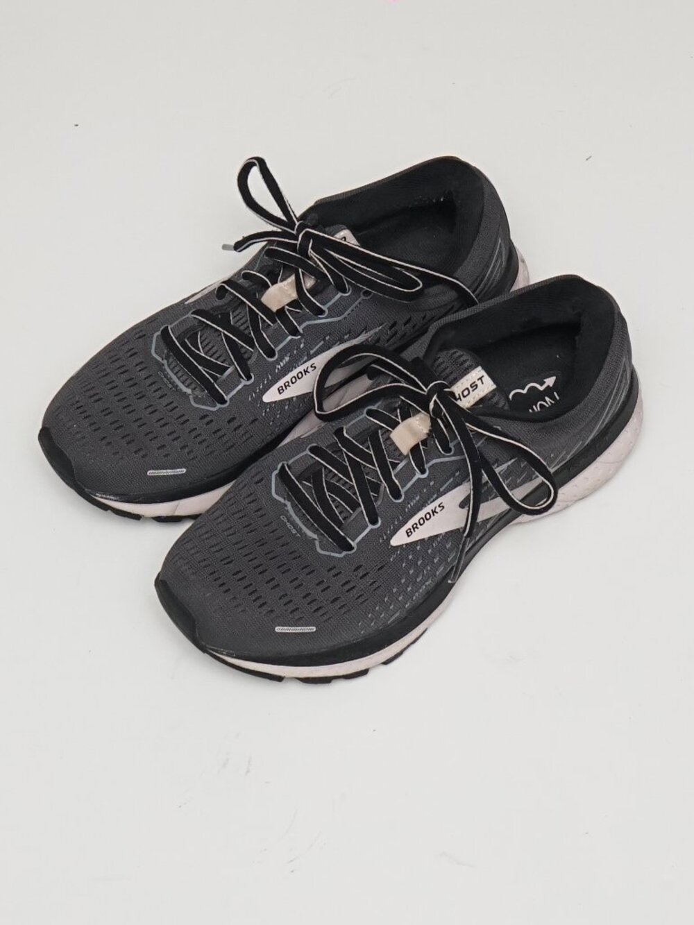 Brooks Ghost 13 Gray, Pink Mom Walking Training Running Gym US Size 7.5